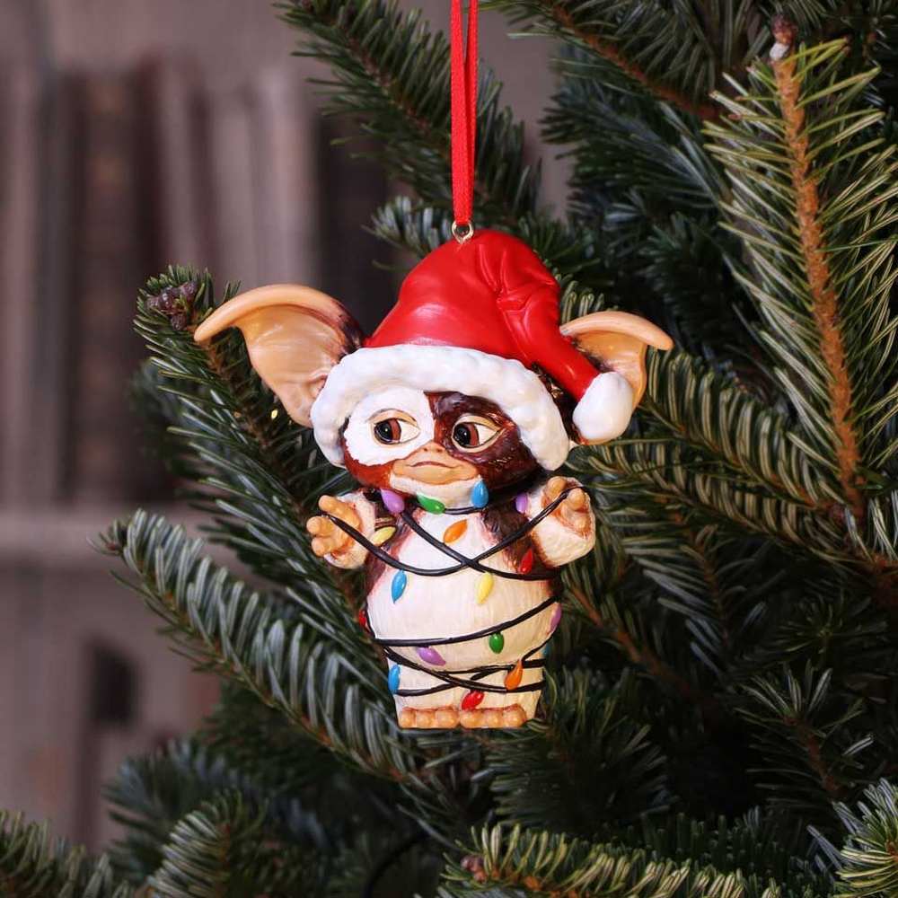 Nemesis Now Gremlins - Gizmo in Fairy Lights Hanging Ornament Boule de Noël - Multicolore